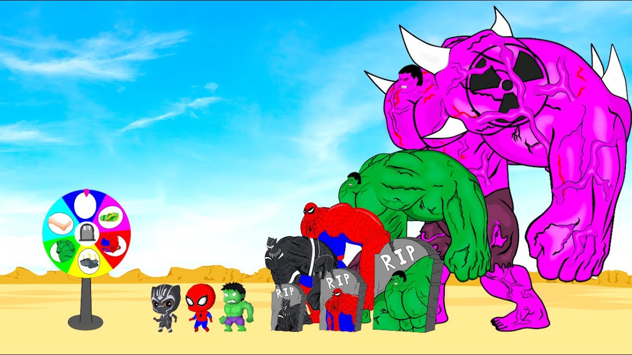 Rescue HULK Family  SPIDERMAN BLACK PANTHER 2 vs HULK RADIATION Who Is The King Of Super Heroes 