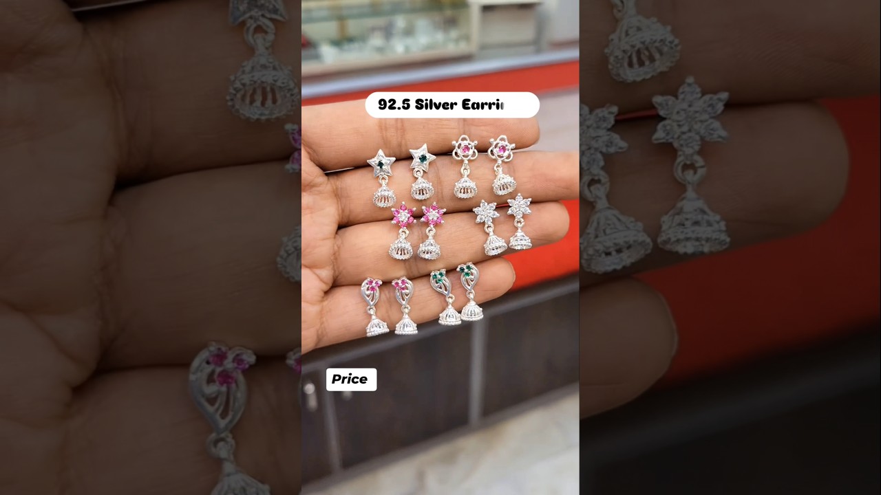 silver earrings collection 
