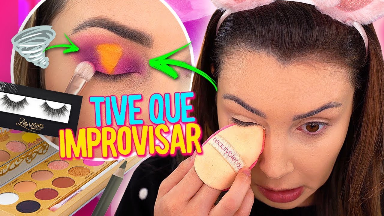 FIZ UMA MAQUIAGEM SÓ COM A LETRA L - LASCOU 😬