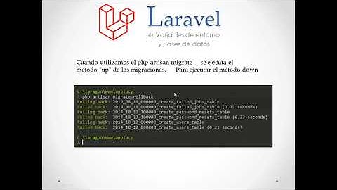 4 Variables de entorno, BD y migraciones en laravel