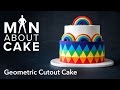 (man about) Rainbow Geometric Cutout Cake | Man About Cake with Joshua John Russell