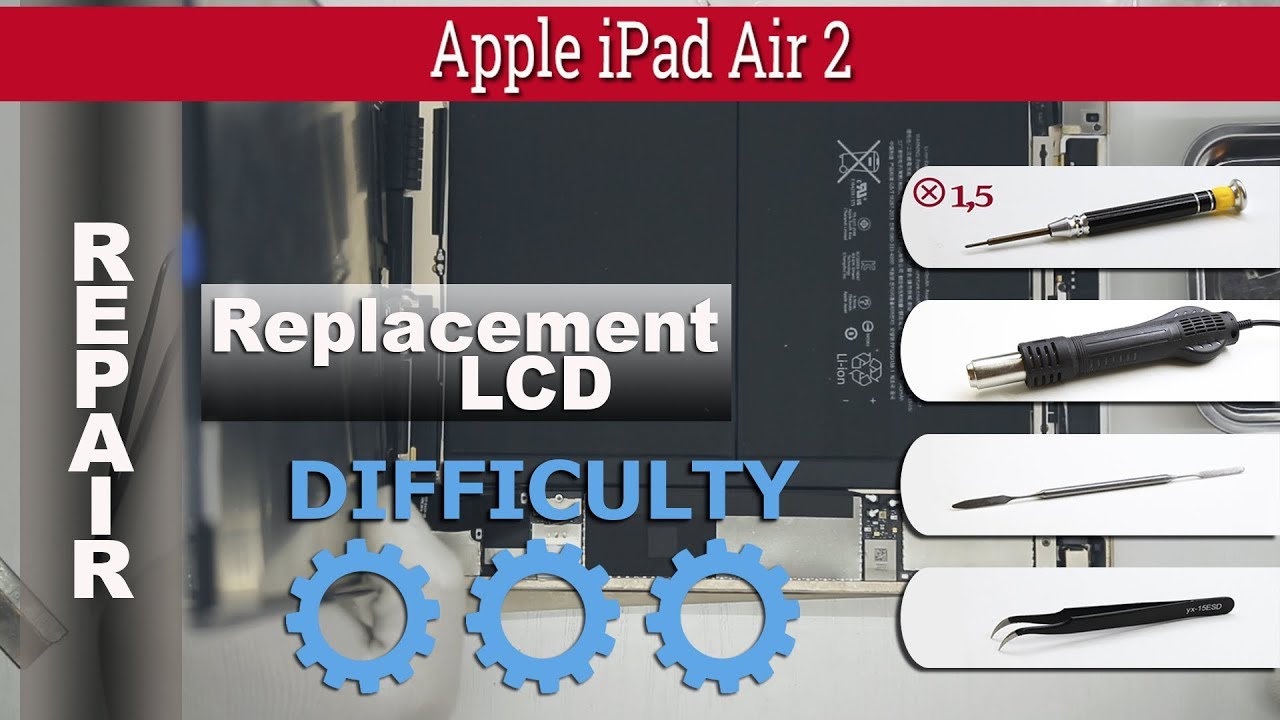 Remplacement écran complet (LCD + Tactile) APPLE iPad Air 2 (A1566)