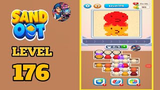 Sand out color puzzle level 176  solution and walkthrough 