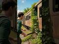 Bushcraft: He transformed abondon train cabin into luxury 😱 #bushcraft #restoration #transformation