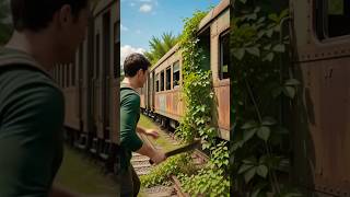 Bushcraft: He transformed abondon train cabin into luxury 😱 #bushcraft #restoration #transformation
