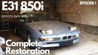 BMW E31 850i "Glacier" - Complete Restoration - Episode One