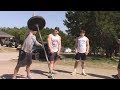 Scott york fitness l off season high school football strength training  landmine squats rogue sled