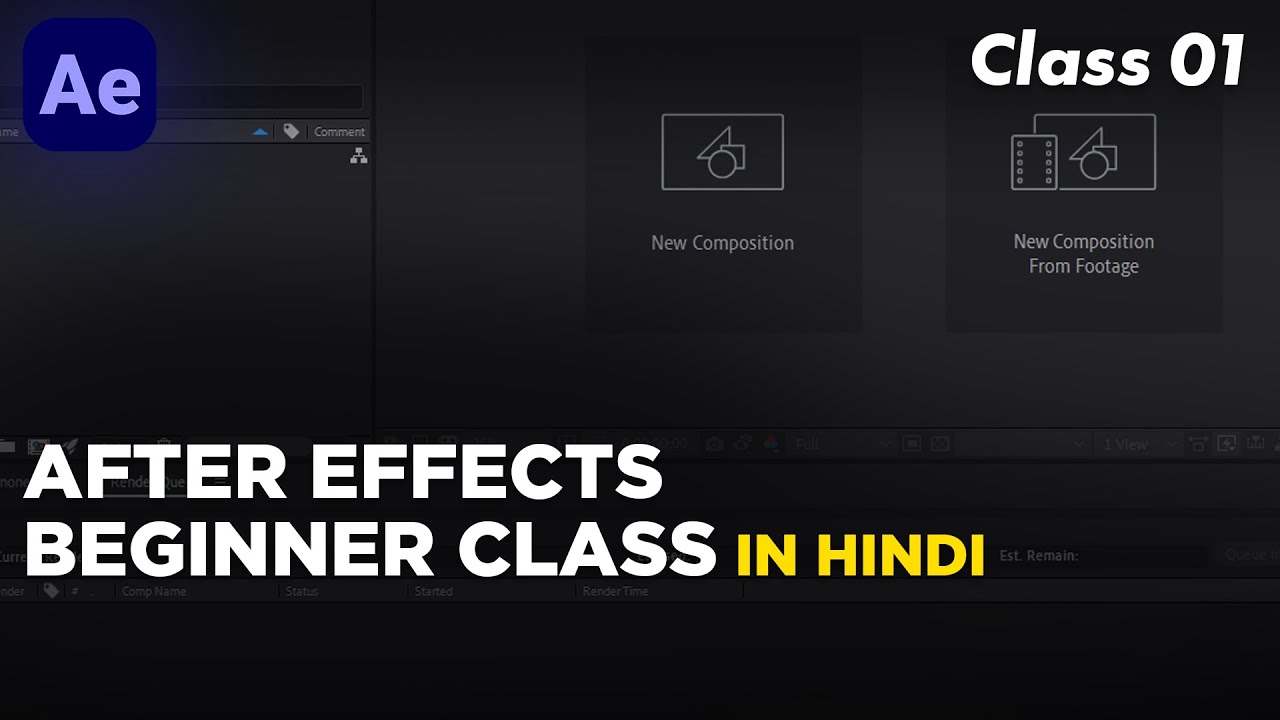 After Effects for Beginners – Class 1 - YouTube
