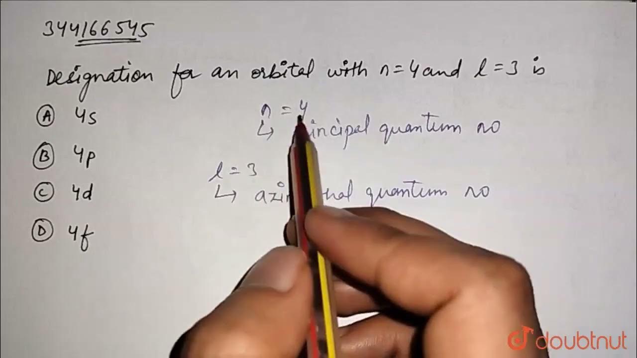 Designation for an orbital with n = 4 and l = 3 is CLASS 11
