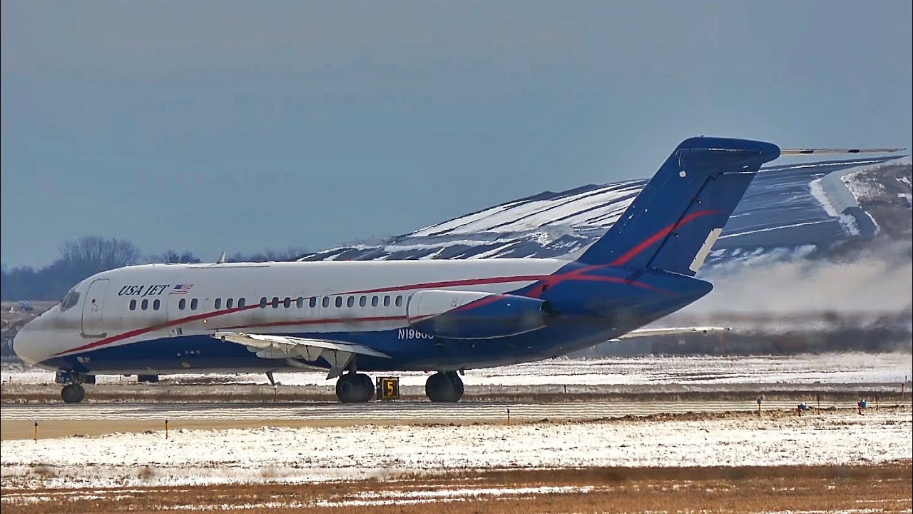 USA Jet Airlines DC-9-15(F) [N196US] *LOUD* Takeoff at Willow Run Airport