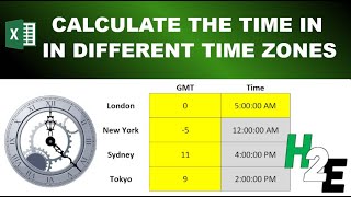 Calculating Time in Different Time Zones in Excel screenshot 3