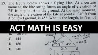 미국 대입 수학: ACT MATH IS EASY #question59 #PreparingForTheACT #Test #Guide #2022_2023 #한국어_문제_풀이