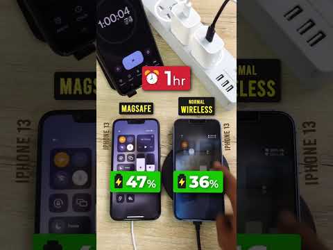 iphone MagSafe vs Normal Wireless Charger Test #iphone #charger #shorts #apple