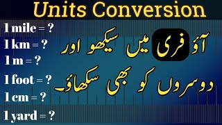 Units simple method | measurement units and conversion | mile | km | meter | foot |inch| cm| mm|yard