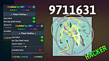 Snake.io Zoom Mod Godmenu Gameplay || Full Zoom Hack || No clip Wall hack || God mod hack