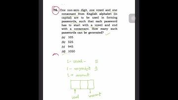 Upsc csat  2022  set A Q- 76. Topic - Permutations n Combinations Video solution