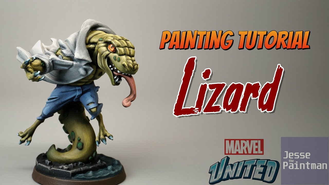 How to paint Lizard from Marvel United Multiverse | Miniature Painting Guide E15