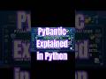 Pydantic BaseModel Example in Python #python #pydantic #pythonprogramming