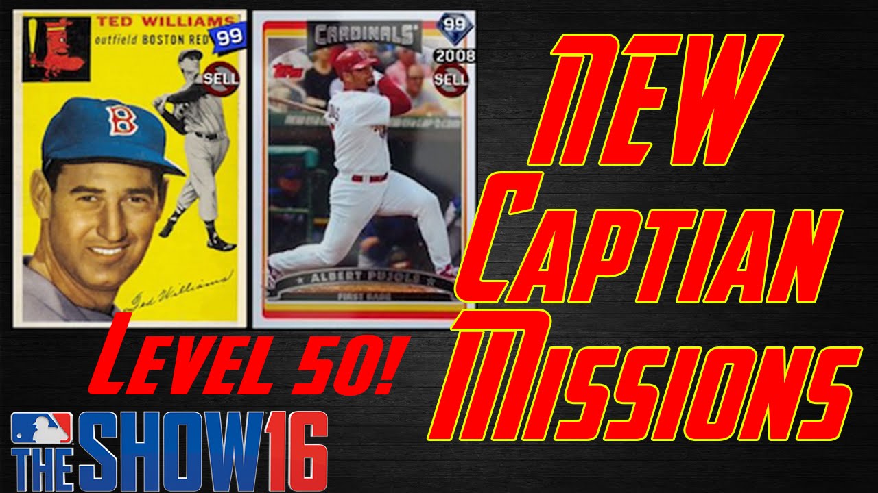 New Level 50 Captain Missions! 99 Overall ALBERT PUJOLS and 99 TED WILLIAMS! MLB The Show 16