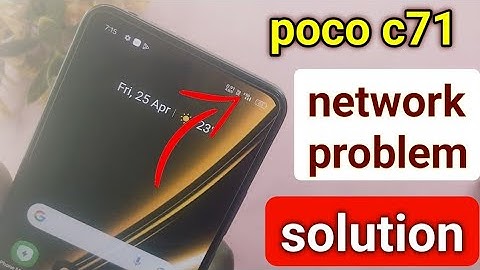 Poco c71 network problem solution | poco c71 me network nahi aa rahe