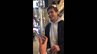 Nick Robinson Meeting Fan in Broadway