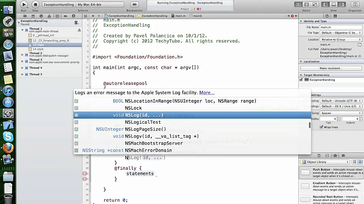 Exception handling in Objective-C