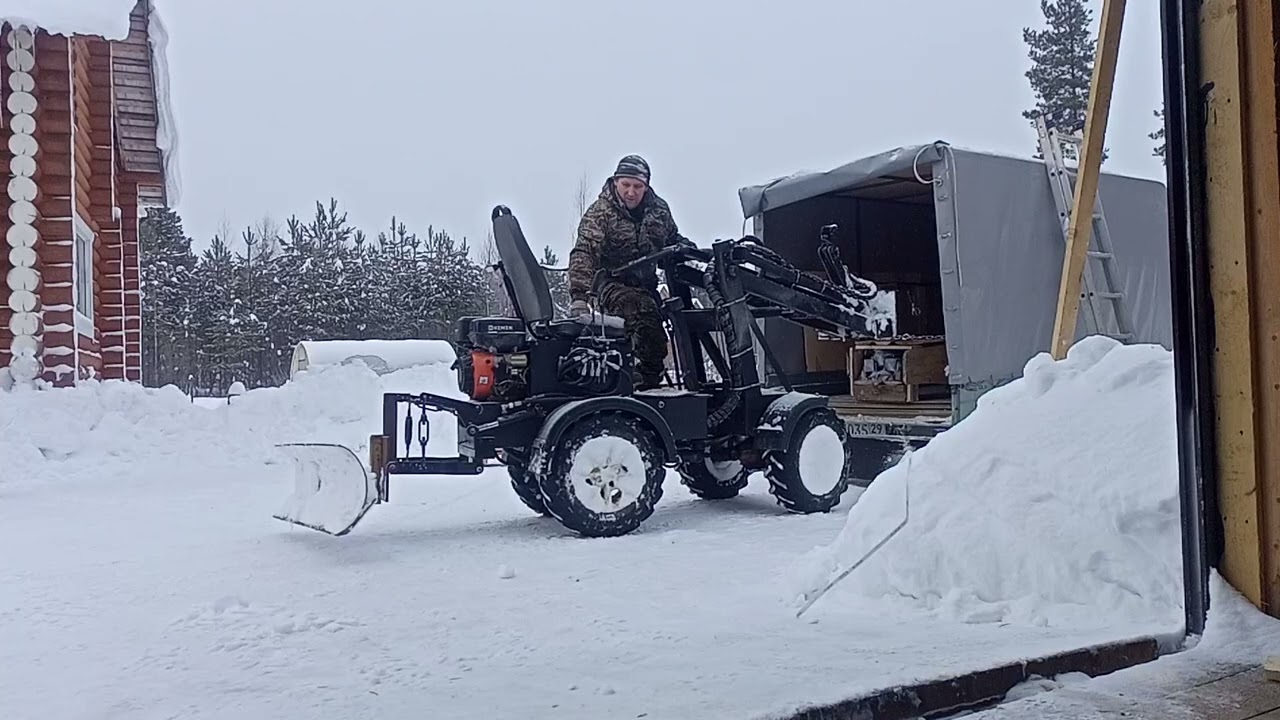 Эксплуатация самодельного минипогрузчика