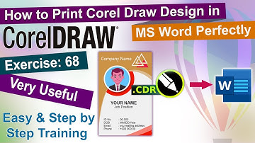 How to Print Corel Draw Design in MS Word Perfectly Exercise No. 68 | CorelDraw Tutorial |  YN Tutor