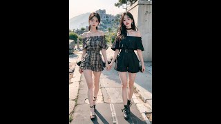 AI LOOKBOOK  두여자 two women 二人の女 [4k Ai]