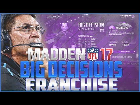 Madden NFL 17 Franchise: Big Decisions Walkthrough