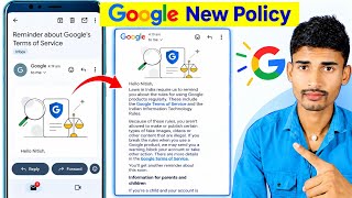 Reminder about google's terms of service / reminder about google's terms of service email / google