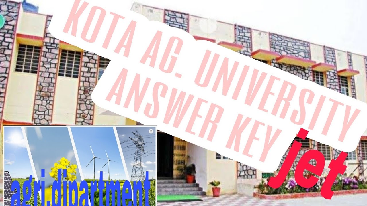kota agriculture University jet 2020 answer key