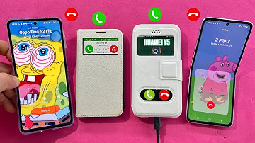 Outgoing Call from Samsung Z Flip3 & OPPO N2 flip on Samsung S4 Vs HUAWEI Y5 Incoming Calls