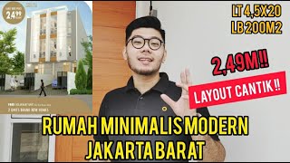 Modern Minimalist House In West Jakarta, Taman Ratu, 2.49 M Beautiful Layout 4.5X20 Property R...