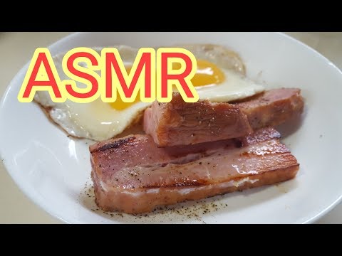 【咀嚼音】ジブリ飯風 厚切りベーコンエッグ 作って 食べる 音フェチ ASMR