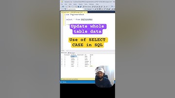 Use of Select Case in SQL - Update complete table data at once #sql #shorts #coding #sqlqueries