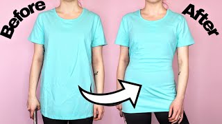 Make A Big Shirt Fit 5 Ways! With or Without Cutting! No Sewing Tshirt Styling Tutorial
