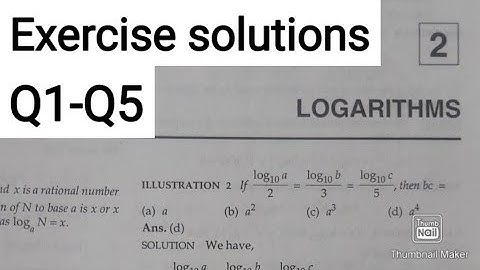 L1 | Ch2 | logarithms| Q1-Q5 | exercise solution | R.D. SHARMA jee (mains/advanced) Ark Mathematics