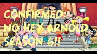 CONFIRMED: NO PLANS FOR HEY ARNOLD SEASON 6!!
