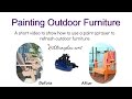 Painting Outdoor Furniture With The Finish Max Pro Paint Sprayer by H2OBungalow