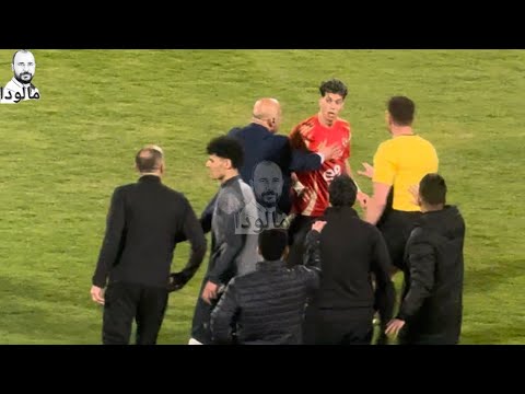 شوف خناق ة إمام عاشور مع مدرب بيراميدز في احتفالات هدف تعادل الأهلي وجنون شوبير وهيستريا المدربيين