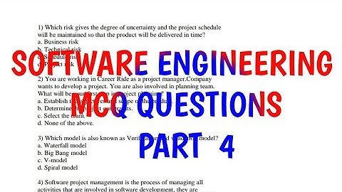 Software Engineering MCQ Questions Part4