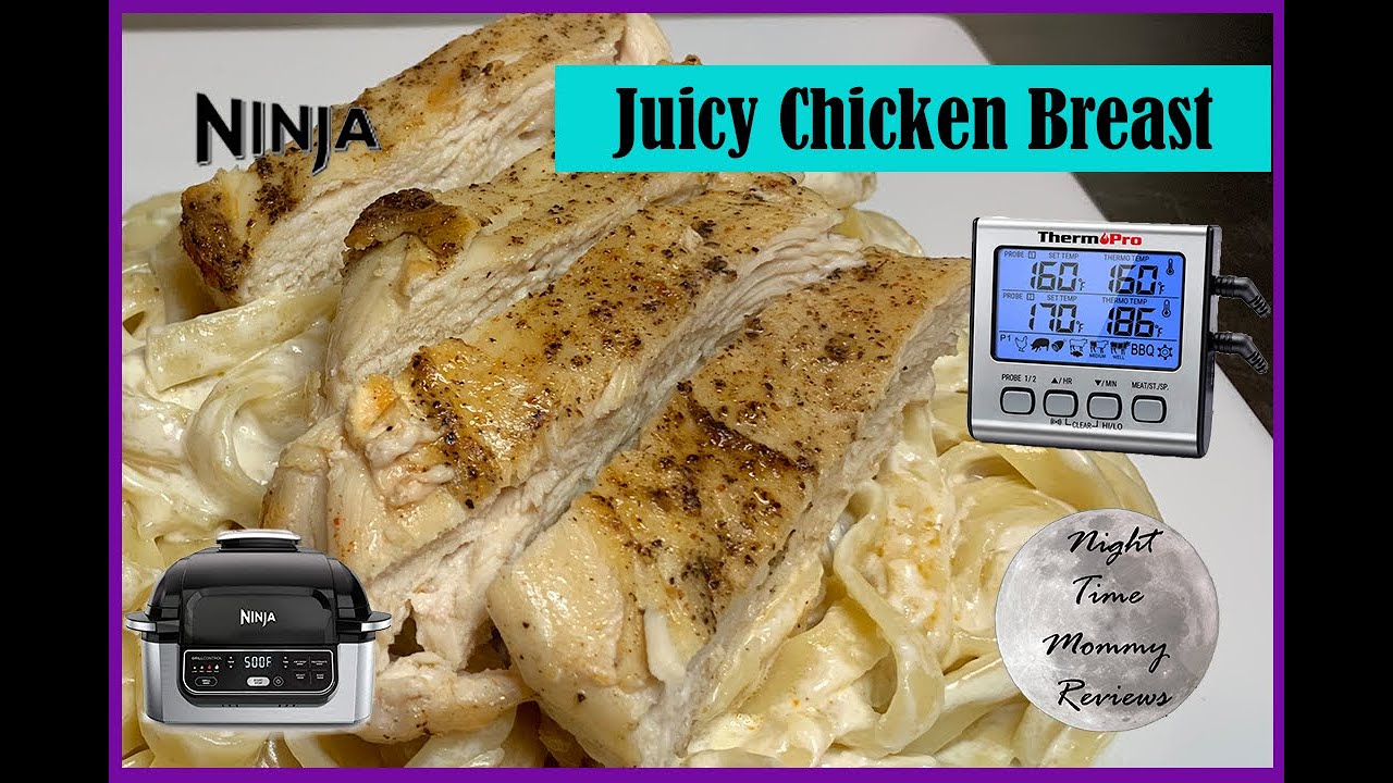 CHICKEN BREAST | Ninja Foodi Grill Recipe | Thermometer ...