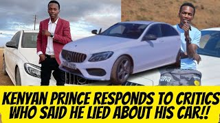 Nyinyi Pia Mnunue gari Zenu- Kenyan Prince Trashes Critics for terming his car 'fake' on Celeb Ride