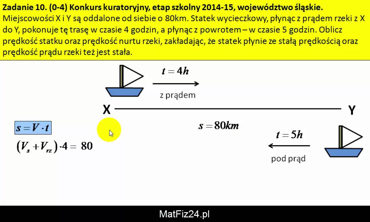 Jak Rozwiazywac Zadania Droga Predkosc Czas Droga, prędkość i czas - Układ równań - Zadanie 10 - MatFiz24.pl - YouTube
