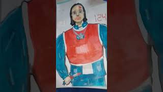 mi dibujo de nam_gyu(jugador1️⃣2️⃣4️⃣)el amigo de thanos de juego del calamar 3 mejore el dibujo