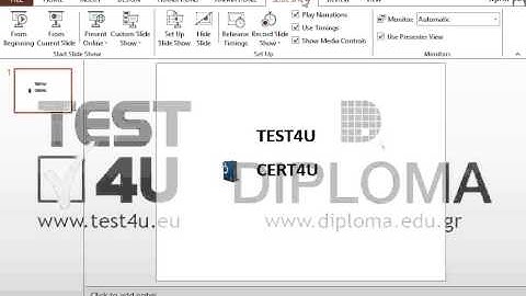 Start the slideshow to rehearse timings.
