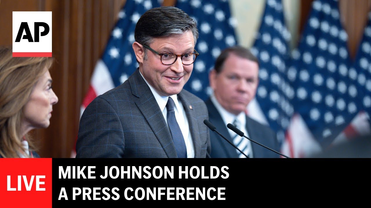 LIVE: Mike Johnson holds press conference as government shutdown continues