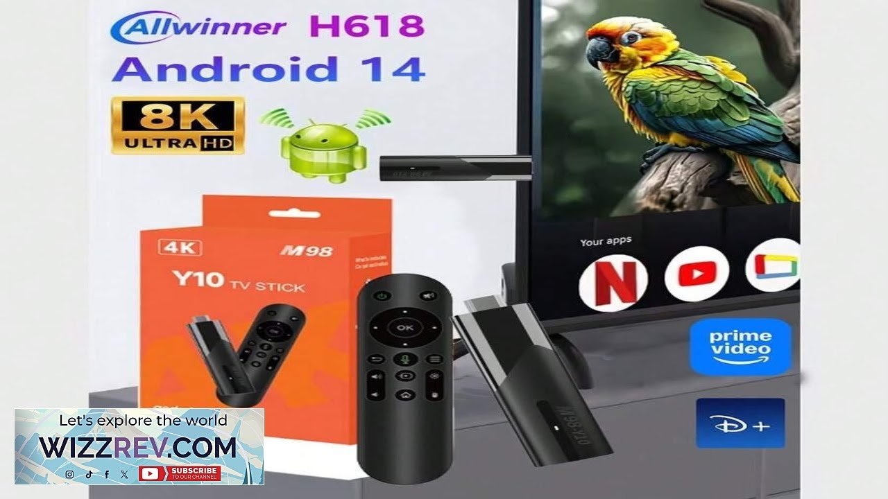 Yleegs M98 Y10 Android 14 TV Stick 8K Media Player H618 Quad Core - YouTube