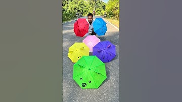 MAGICAL Color Changing Umbrellas 🌈 Are They REALLY Colorful? #shorts
